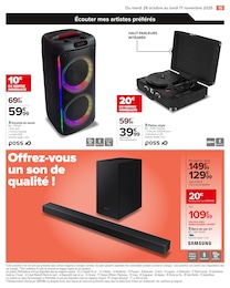 Prix et réduction Platine Vinyle dans le prospectus Carrefour en cours Offre Platine Vinyle dans le catalogue Carrefour du moment à la page 17
