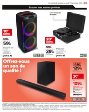 Promos Platine Vinyle dans le catalogue "PASSEZ L'AUTOMNE CONNECTÉ À VOS ENVIES !" de Carrefour à la page 17