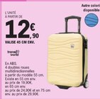 Valise - TRAVEL WORLD en promo chez E.Leclerc Le Mans à 12,90 €