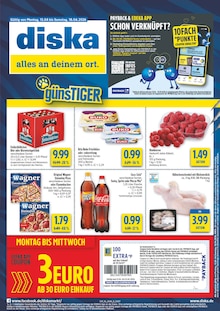 Coca Cola im diska Prospekt "alles an deinem ort." mit 12 Seiten (Freiberg)