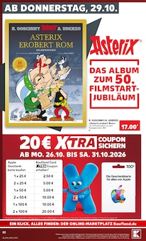Kalender Angebot im Kaufland Prospekt, gültig von 26.10.2026 bis 31.10.2026 Kalender Angebot im aktuellen Kaufland Prospekt auf Seite 52