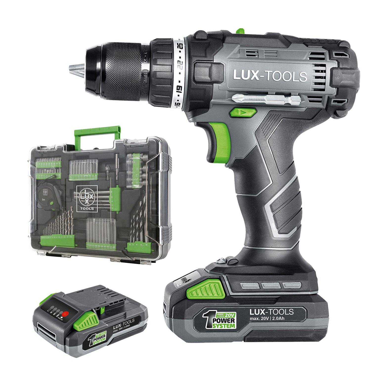 OBI Templin - LUX Akku-Bohrschrauber 1 PowerSystem Mobile Werkstatt 20 V inkl. Koffer und Akku LUX Akku-Bohrschrauber 1 PowerSystem Mobile Werkstatt 20 V inkl. Koffer und Akku Angebot bei OBI Templin im Prospekt INNENAUSBAU