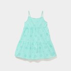 Robe broderie anglaise à bretelles coton vert clair fille - La Halle Robe broderie anglaise à bretelles coton vert clair fille à 15,99 € dans le catalogue La Halle