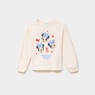 T-shirt manches longues coton Minnie beige fille - La Halle T-shirt manches longues coton Minnie beige fille à 10,99 € dans le catalogue La Halle