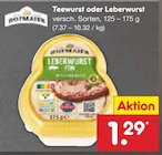 Aktuelle Wurst Angebote bei Netto Marken-Discount in Leverkusen Aktuelles Teewurst oder Leberwurst Angebot bei Netto Marken-Discount in Leverkusen ab 1,29 €