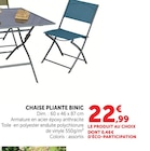 Chaise pliante Binic en promo chez Super U Villefranche-sur-Saône à 22,99 €