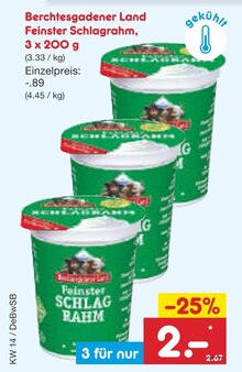 Netto Marken-Discount St. Johann - Feinster Schlagrahm Feinster Schlagrahm Angebot bei Netto Marken-Discount St. Johann im Prospekt "GARANTIERT NIRGENDWO GÜNSTIGER"