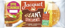 Géant Casino Paris - Pains Burger Géants à la farine complète Promo Pains Burger Géants à la farine complète dans le catalogue Géant Casino "Les 366 jours les + promo de France" à Paris