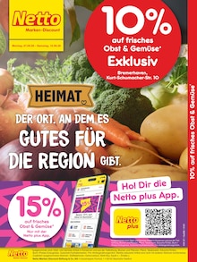 Netto Marken-Discount Prospekt 10% auf Obst & Gemüse mit 2 Seiten