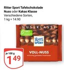 Aktuelle Schokolade Angebote bei GLOBUS in Braunschweig Aktuelles Tafelschokolade Nuss oder Kakao Klasse Angebot bei GLOBUS in Braunschweig ab 1,49 €