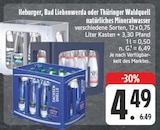 Aktuelles Ileburger, Bad Liebenwerda oder Thüringer Waldquell natürliches Mineralwasser Angebot bei E center in Dresden ab 4,49 €