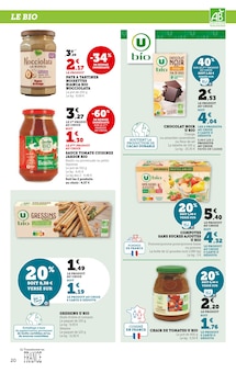 Promotion Pâtes Bio dans le prospectus Super U, valable du 17/06/2025 au 29/06/2025 Promo Pâtes Bio dans le catalogue Super U du moment à la page 20