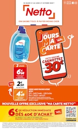 Catalogue Discount Alimentaire Netto en cours à Lillers et alentours, LES JOURS MA CARTE, 16 pages, 21/10/2025 - 27/10/2025