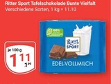 Tafelschokolade Edel-Vollmilch im Angebot bei GLOBUS in Erfurt Tafelschokolade Edel-Vollmilch Angebote von Ritter Sport bei GLOBUS Erfurt für 1,11 €