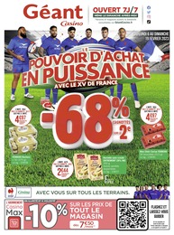 Géant Casino Catalogue "Le pouvoir d'achat en puissance avec le XV de France", 38 pages, Fleury-sur-Orne,  06/02/2023 - 19/02/2023
