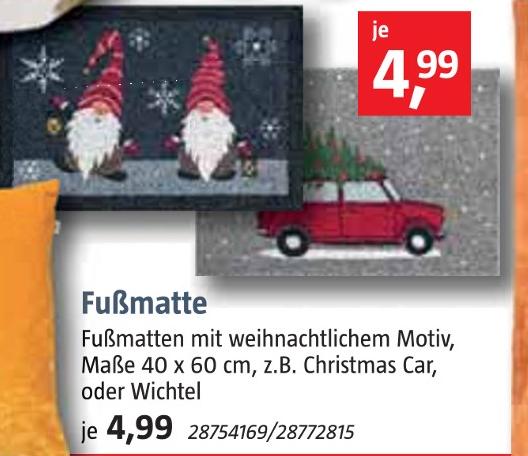 BAUHAUS Kirrweiler - Fußmatte Fußmatte Angebot bei BAUHAUS Kirrweiler im Prospekt Handzettel KW 48