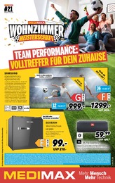 Elektromärkte Prospekt von MEDIMAX in Theißen Aktueller MEDIMAX Elektromärkte Prospekt für Theißen: TEAM PERFORMANCE: VOLLTREFFER FÜR DEIN ZUHAUSE mit 8} Seiten, 15.05.2026 - 22.05.2026