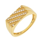 Promo Bague en plaqué or doré à l'or fin et oxydes de zirconium striée à 84,00 € dans le catalogue E.Leclerc à Saint-Pierre-du-Mont