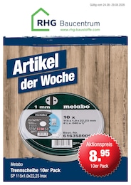 Aktueller RHG Baucentrum Prospekt RHG Baucentrum Prospekt mit 1 Seiten