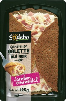 Géant Casino Chasse-sur-Rhône - Galette au blé noir jambon emmental Promo Galette au blé noir jambon emmental dans le catalogue Géant Casino "Les 366 jours les + promo de France" à Chasse-sur-Rhône