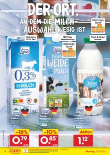 Milch im Netto Marken-Discount Prospekt "Aktuelle Angebote" mit 51 Seiten (Hannover)