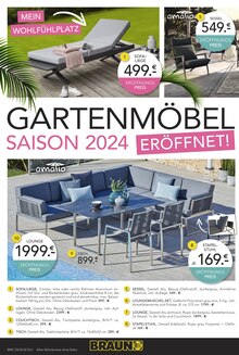 Tisch im BRAUN Möbel-Center Prospekt "Gartenmöbel Saison 2024" mit 4 Seiten (Freiburg (Breisgau))
