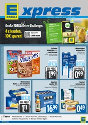 E xpress Discounter Prospekt der aktuellen Woche mit 4 Seiten, gültig von 16.03.2026 bis 21.03.2026, in Schliersee und Umgebung Aktueller E xpress Discounter Prospekt in Schliersee und Umgebung, "Wir lieben Lebensmittel." mit 4 Seiten, 16.03.2026 - 21.03.2026