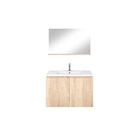 MBL SDB 80CM 2PORTES/MIROIR/ETAGERE FSC en promo chez Mr.Bricolage Nice à 99,00 €