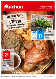 Catalogue Auchan Hypermarché avec 4 pages de promos Prospectus Auchan Hypermarché, "Les Bons Plats pour l'Hiver, des mets chauds, et gourmands !", pages, 31/01/2023 - 06/02/2023