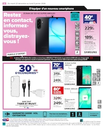 Prix et réduction Smartphone Samsung dans le prospectus Carrefour en cours Offre Smartphone Samsung dans le catalogue Carrefour du moment à la page 24