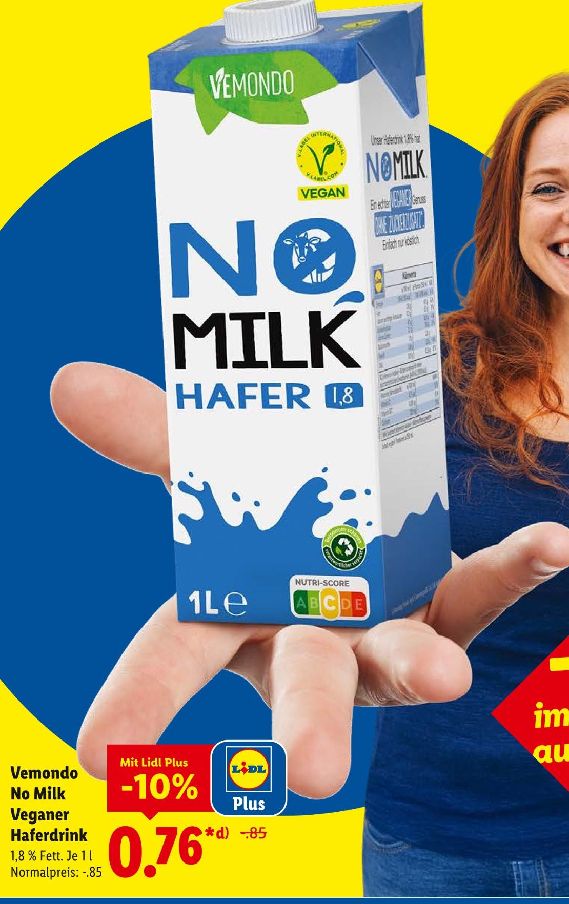 No Milk Veganer Haferdrink