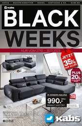 Kabs Prospekt für Wallenhorst mit 42 Seiten Kabs Prospekt für Wallenhorst: "BLACK WEEKS!", 42 Seiten, 27.10.2023 - 30.11.2023