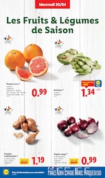 Prix et réduction Oignon dans le prospectus Lidl en cours Offre Oignon dans le catalogue Lidl du moment à la page 4