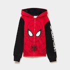Sweat zippé à capuche Spider-Man rouge garçon dans le catalogue La Halle