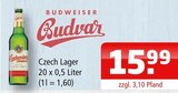 Aktuelle Bier Angebote bei Getränke Oase in Rheda-Wiedenbrück Aktuelles Czech Lager Angebot bei Getränke Oase in Rheda-Wiedenbrück ab 15,99 €