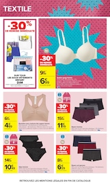 Promos Lingerie Femme dans le catalogue "LE MOIS DES SUPPORTERS" de Carrefour Lingerie Femme en promo dans le catalogue Carrefour à la page 65