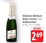 Brillant Sekt trocken im Angebot bei E center in Waiblingen Brillant Sekt trocken Angebote von Söhnlein bei E center Waiblingen für 2,69 €
