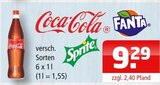 Aktuelles Coca-Cola, Fanta, Sprite Angebot bei Getränke Oase in Soest ab 9,29 €