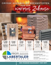 Labertaler Fachmarkt Baumarkt Prospekt der aktuellen Woche mit 1 Seite, gültig von 21.09.2023 bis 31.10.2023, in Kelheim und Umgebung Aktueller Labertaler Fachmarkt Baumarkt Prospekt in Kelheim und Umgebung, "Grosse Auswahl an Brennstoffen!" mit 1 Seite, 21.09.2023 - 31.10.2023
