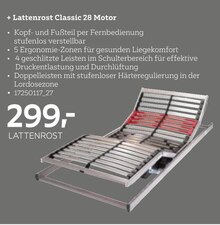 XXXLutz Möbelhäuser Selbach - Lattenrost Classic 28 Motor Lattenrost Classic 28 Motor Angebot bei XXXLutz Möbelhäuser Selbach im Prospekt Aktuelle Angebote