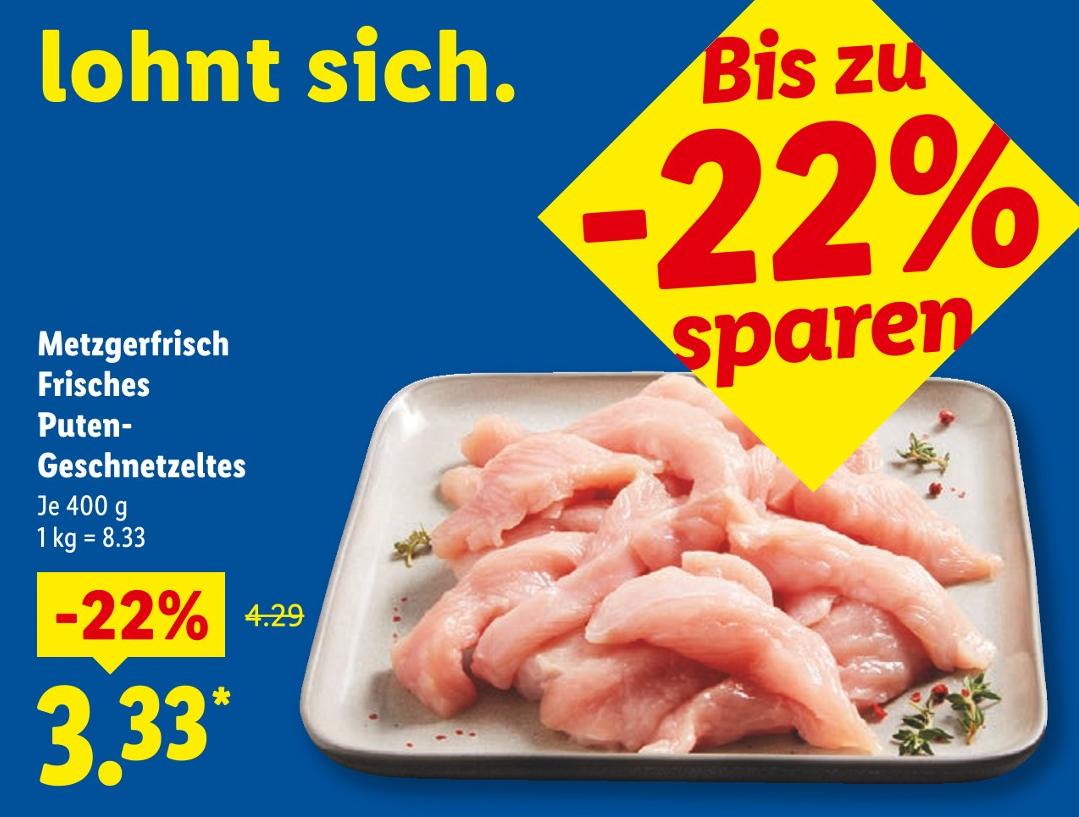 Metzgerfrisch Frisches Puten-Geschnetzeltes