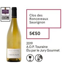 Monoprix Grezes Herminis - A.O.P. Touraine Élu par le Jury Gourmet 2019 Promo A.O.P. Touraine Élu par le Jury Gourmet 2019 dans le catalogue Monoprix "La sélection des petits vins qui ont tout des grands." à Grezes Herminis