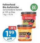 Bio Aufstriche von followfood im aktuellen V-Markt Prospekt für 1,99 €