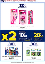 Prix et réduction Fournitures Scolaires dans le prospectus Carrefour en cours Offre Fournitures Scolaires dans le catalogue Carrefour du moment à la page 102