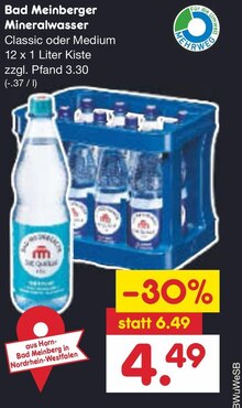 Mineralwasser bei Netto Marken-Discount in Paderborn Mineralwasser im Angebot bei Netto Marken-Discount Paderborn für 4,49 €