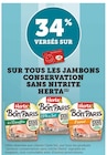 34% versés sur ma carte bi1 sur tous les jambons conservation sans nitrite herta à Bi1 dans Les Fourgs