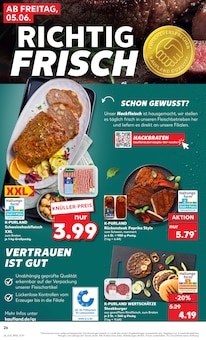 Hackfleisch im aktuellen Kaufland Prospekt (Mannheim) Hackfleisch im Kaufland Prospekt "Hier bin ich richtig" mit 69 Seiten (Mannheim)