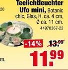 tejo's SB Lagerkauf Aschersleben - Teelichtleuchter Ufo mini Teelichtleuchter Ufo mini Angebot bei tejo's SB Lagerkauf Aschersleben im Prospekt Frühlings-PRÄMIEN