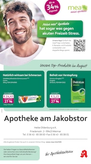 Aktueller mea - meine apotheke Prospekt "Unsere August-Angebote" für Weimar Aktueller mea - meine apotheke Prospekt für Weimar mit Seiten