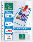 LOT DE 50 POCHETTES PERFOREES - EXACOMPTA en promo chez Auchan Hypermarché Vincennes à 2,70 €